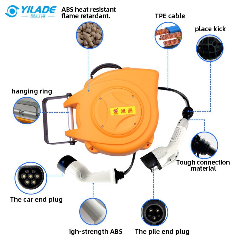 New Energy EV Charger cable reel Type 2 to Type 1 16A to 32A Chargers for Electric Vehicles Bus station