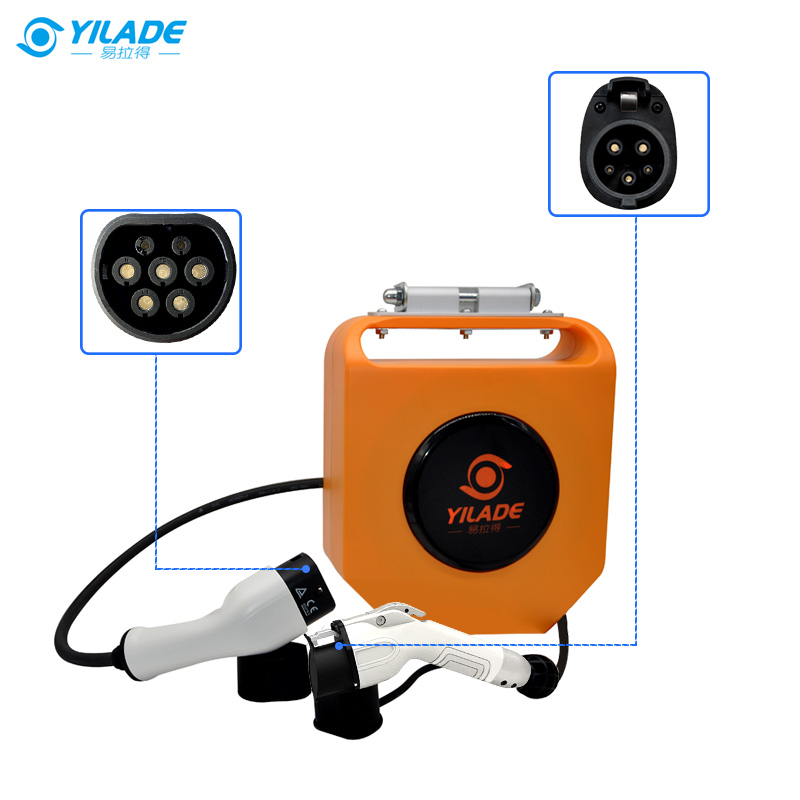 Retractable Charge Cable Type 2 to Type 1 3.5KW to 7KW Electric Car Charging Cable Reel