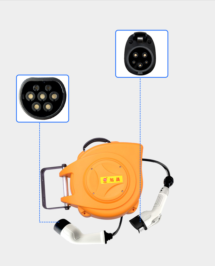 New Energy EV Charger  cable reel Type 2 to Type 1 16A to 32A Chargers for Electric Vehicles Bus station