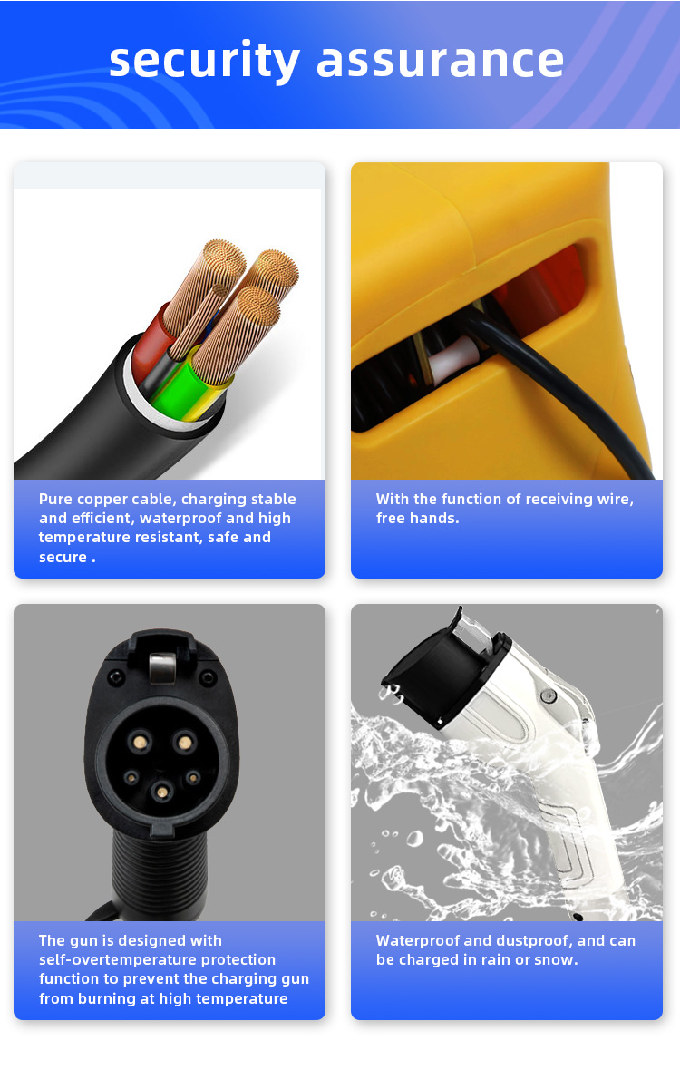 New Energy EV Charger  cable reel Type 2 to Type 1 16A to 32A Chargers for Electric Vehicles Bus station
