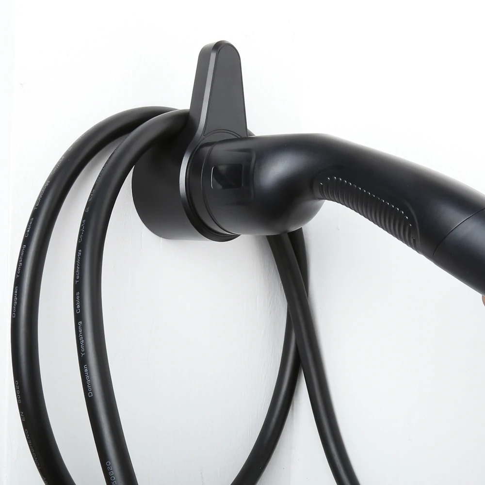 EV Charger Holder Wall-Mount Electric Vehicle Charging Cable Holder Holster Dock for Electric Cars J1772 TYPE 2 GBT Tesla