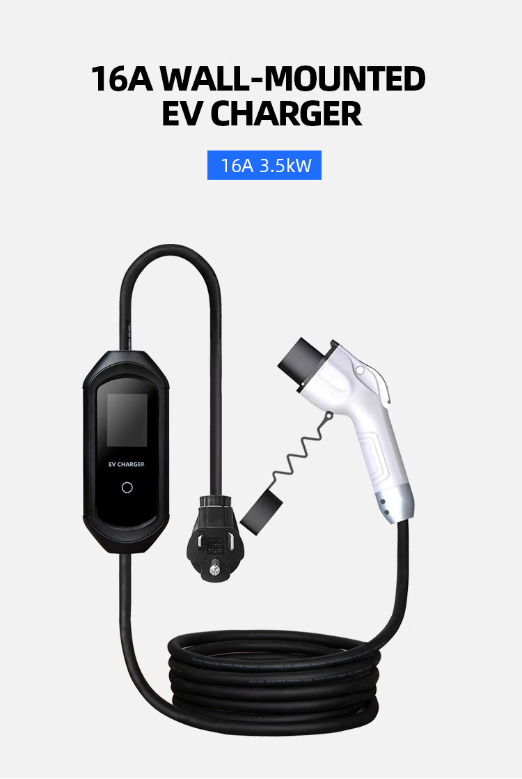 Car Charging Cable Type1 16A Portable Ev Charger Setec EV Charger for Car