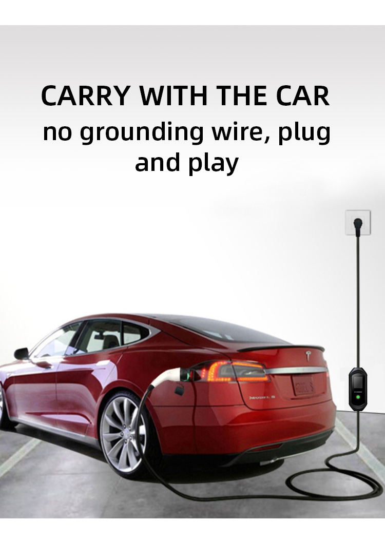 Car Charging Cable Type1 16A Portable Ev Charger Setec EV Charger for Car