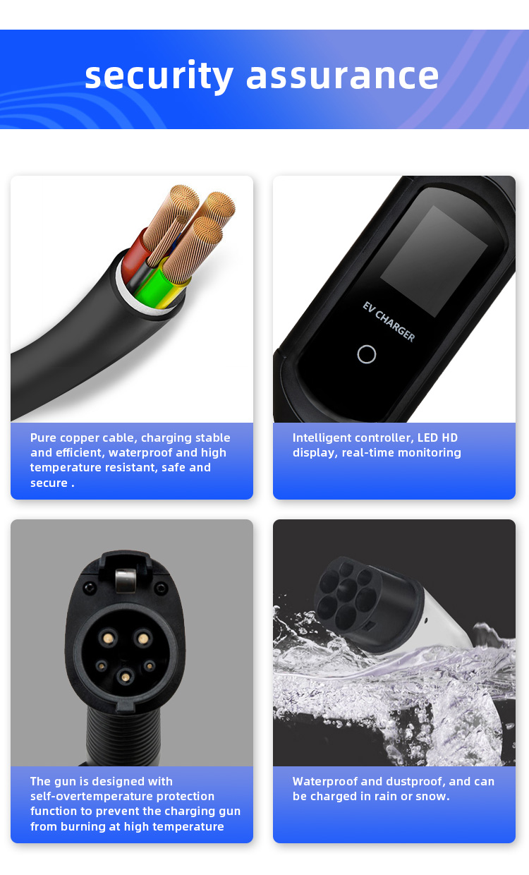 Car Charging Cable Type1 16A Portable Ev Charger Setec EV Charger for Car